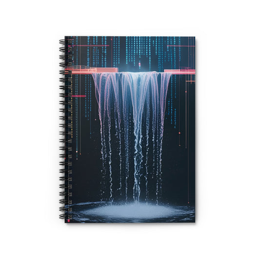 Abstract Series | Datafall Cascade Spiral Notebook
