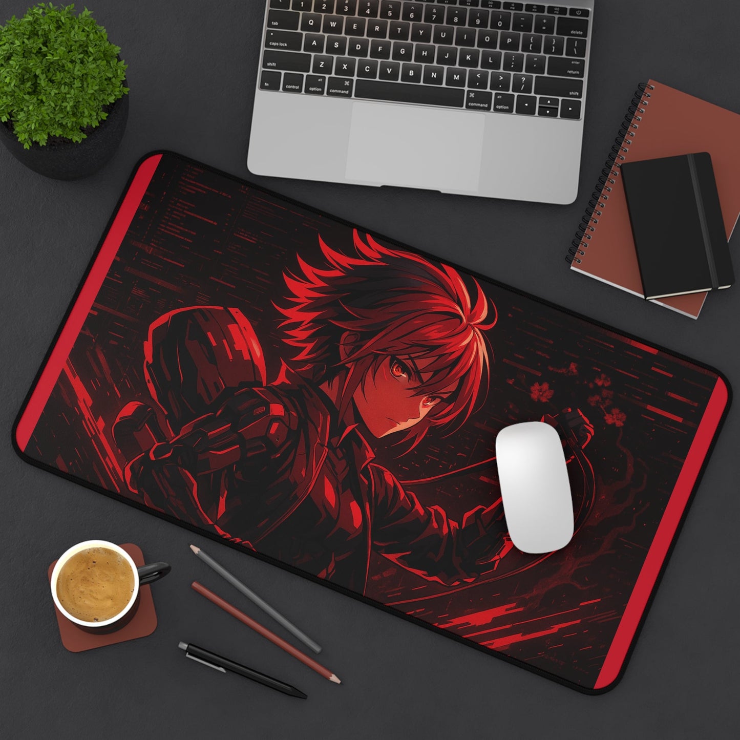Anime Series | Scarlet Operative Desk Mat - NEONPADS - Home Decor