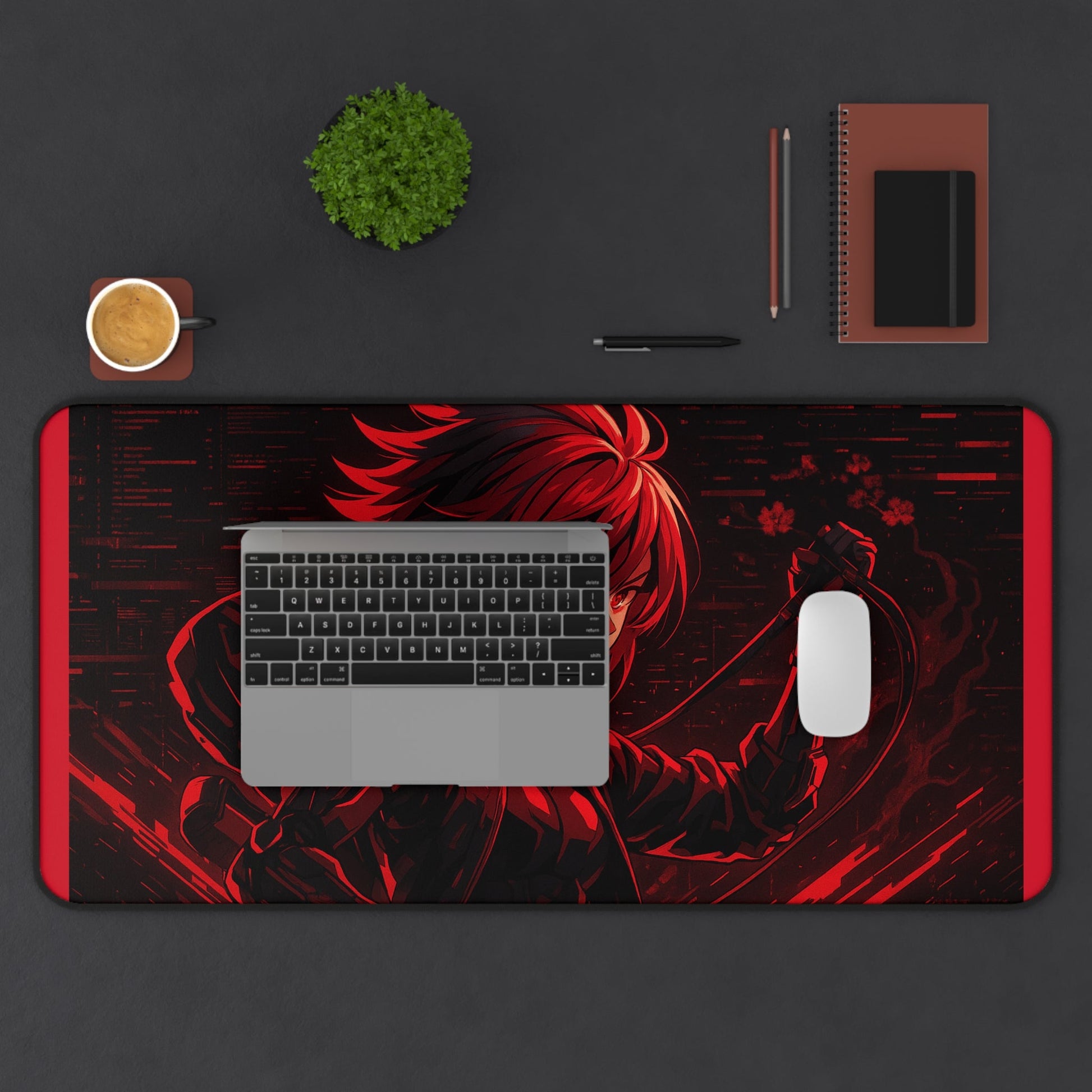 Anime Series | Scarlet Operative Desk Mat - NEONPADS - Home Decor