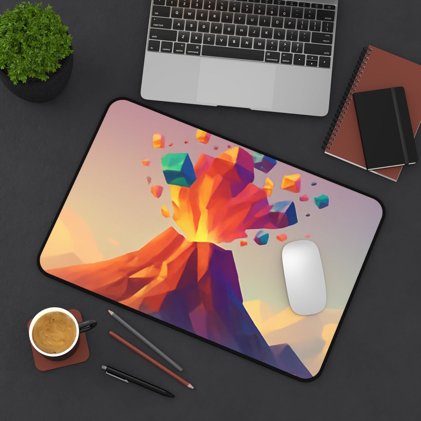 Low - Poly Series | Crystal Eruption Desk Mat - NEONPADS - Home Decor