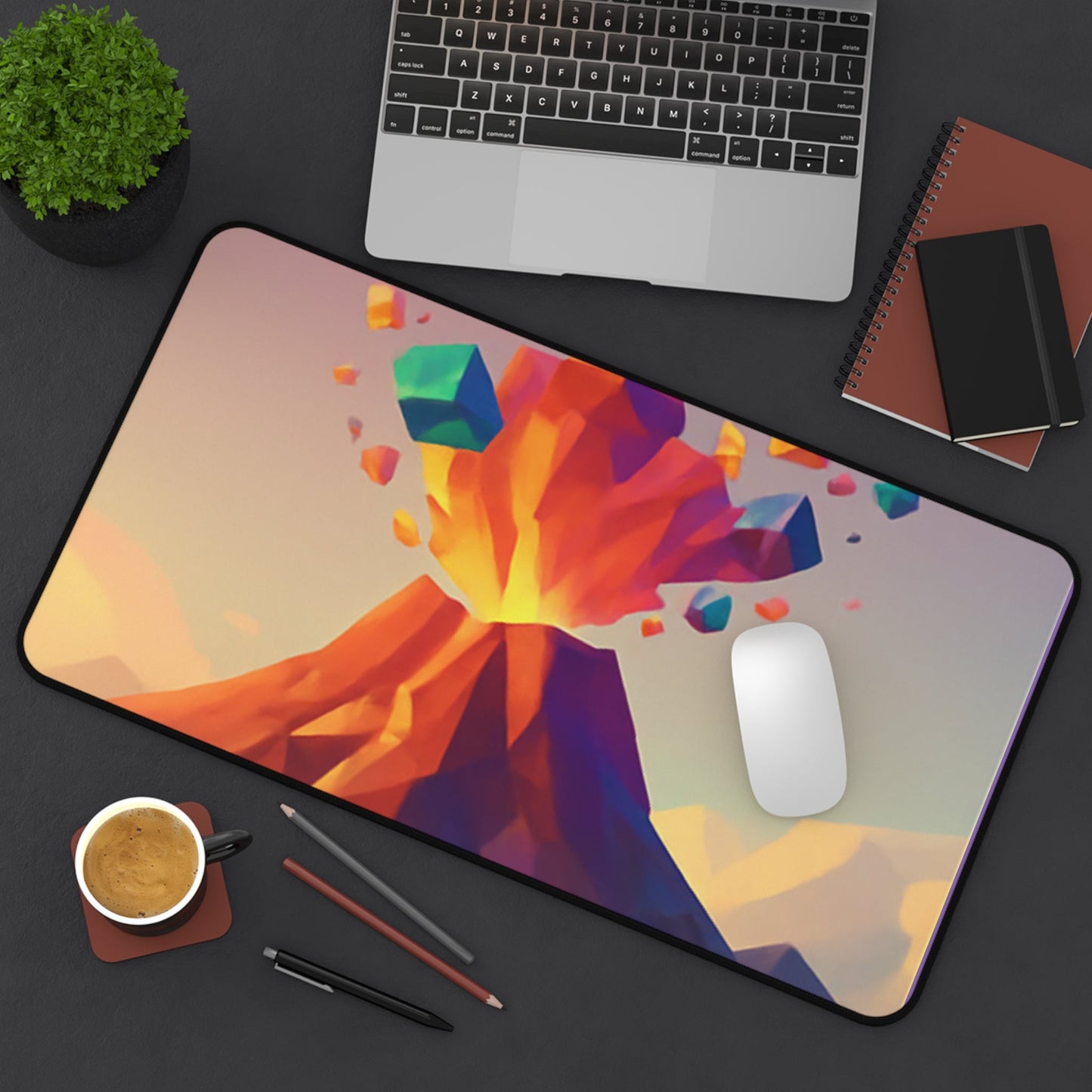 Low - Poly Series | Crystal Eruption Desk Mat - NEONPADS - Home Decor