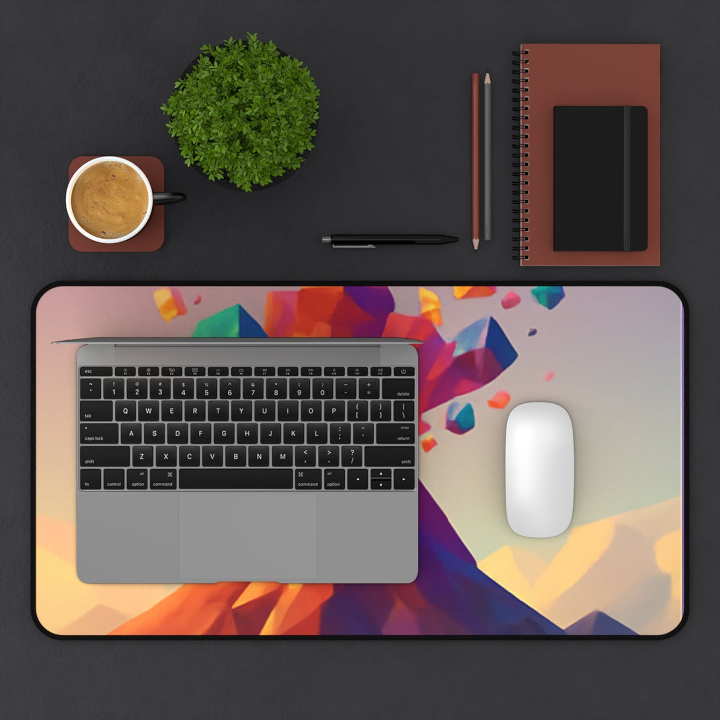 Low - Poly Series | Crystal Eruption Desk Mat - NEONPADS - Home Decor