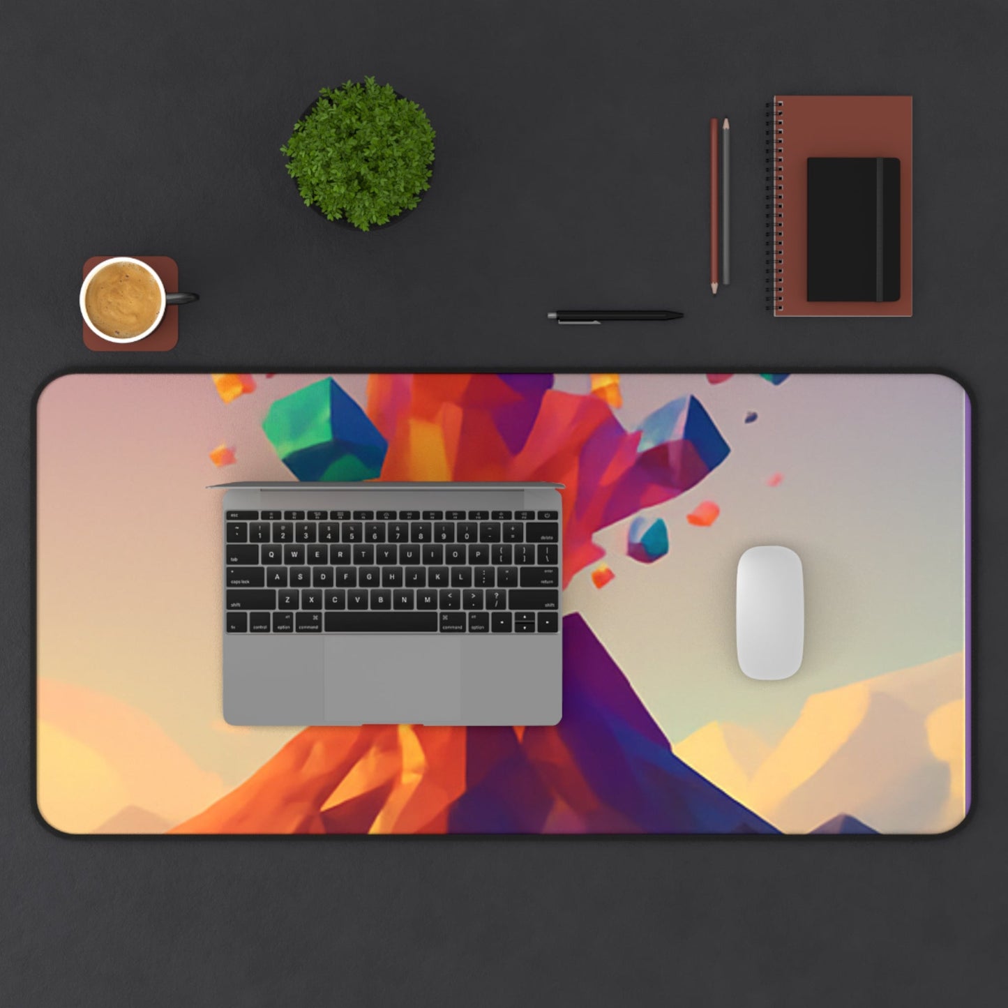 Low - Poly Series | Crystal Eruption Desk Mat - NEONPADS - Home Decor