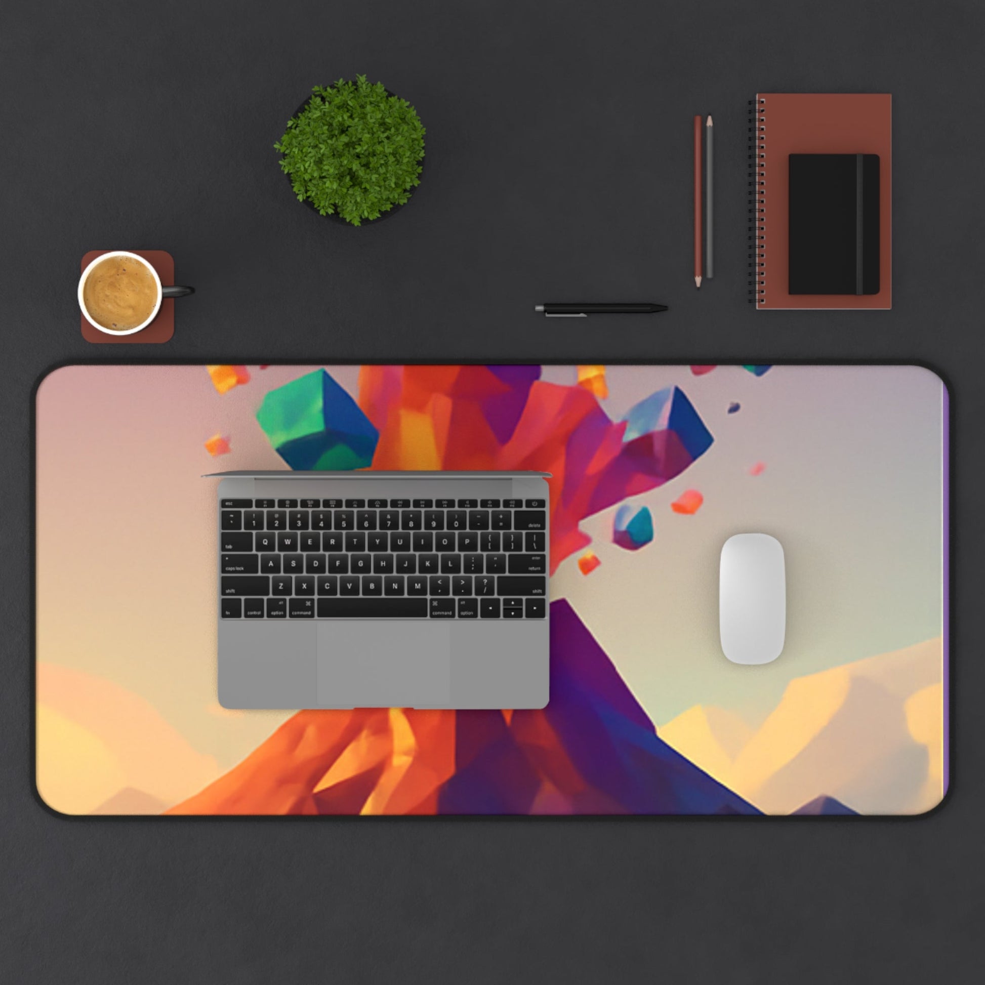Low - Poly Series | Crystal Eruption Desk Mat - NEONPADS - Home Decor