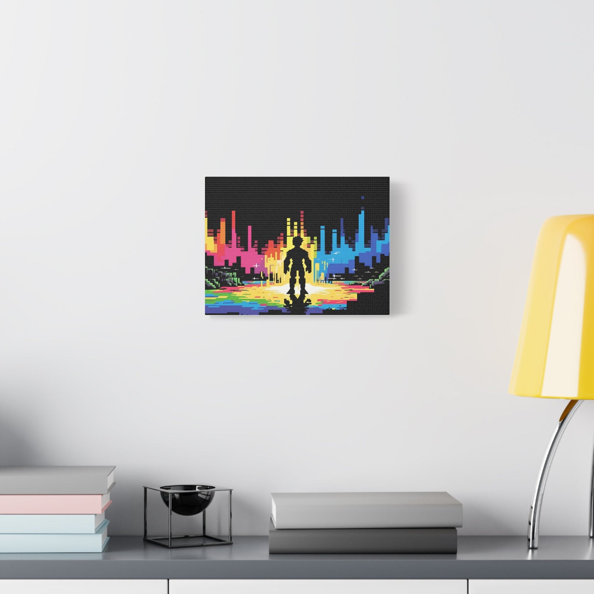 Pixel Series | Into The Light Canvas Wall Art - NEONPADS - Canvas