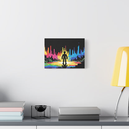 Pixel Series | Into The Light Canvas Wall Art - NEONPADS - Canvas