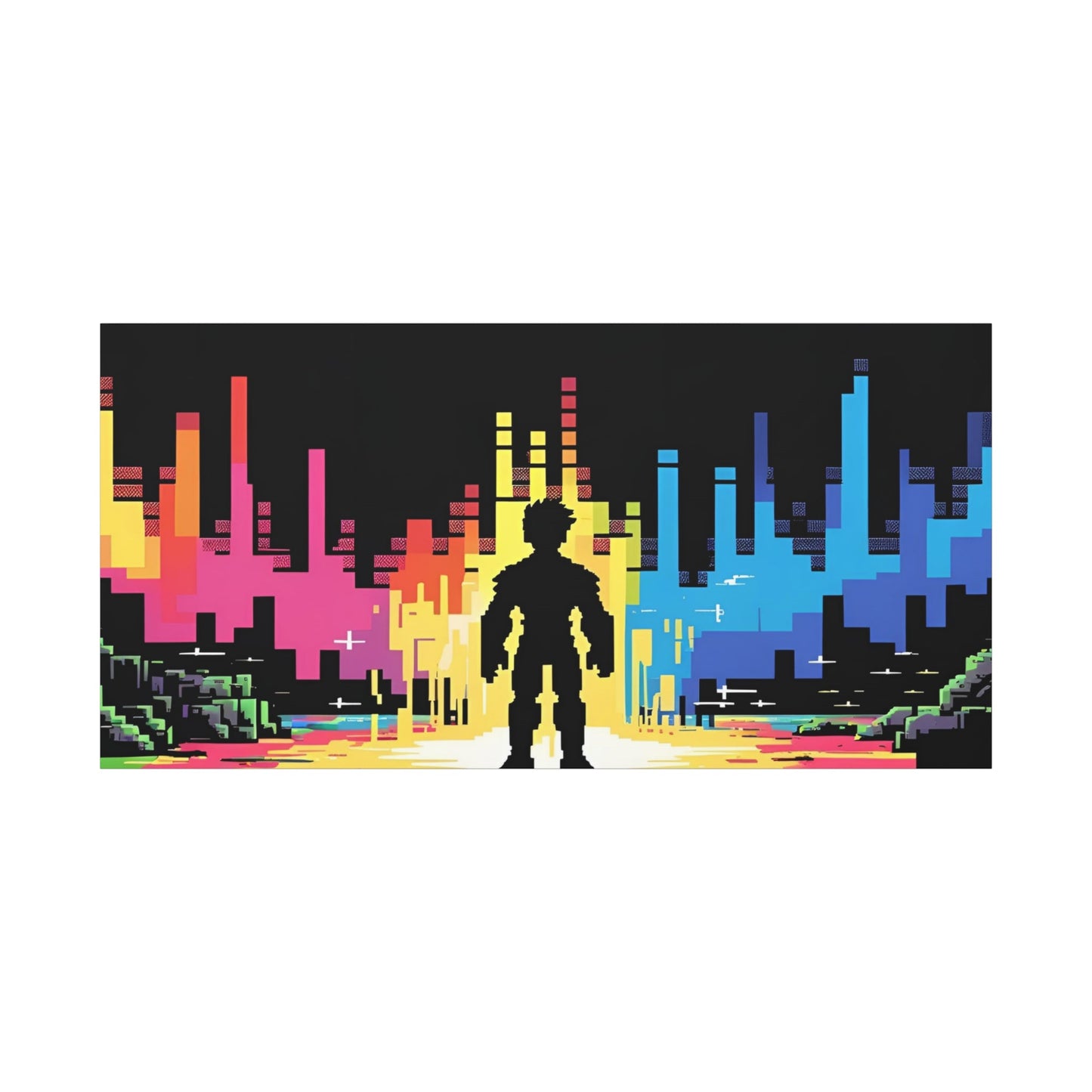 Pixel Series | Into The Light Canvas Wall Art - NEONPADS - Canvas