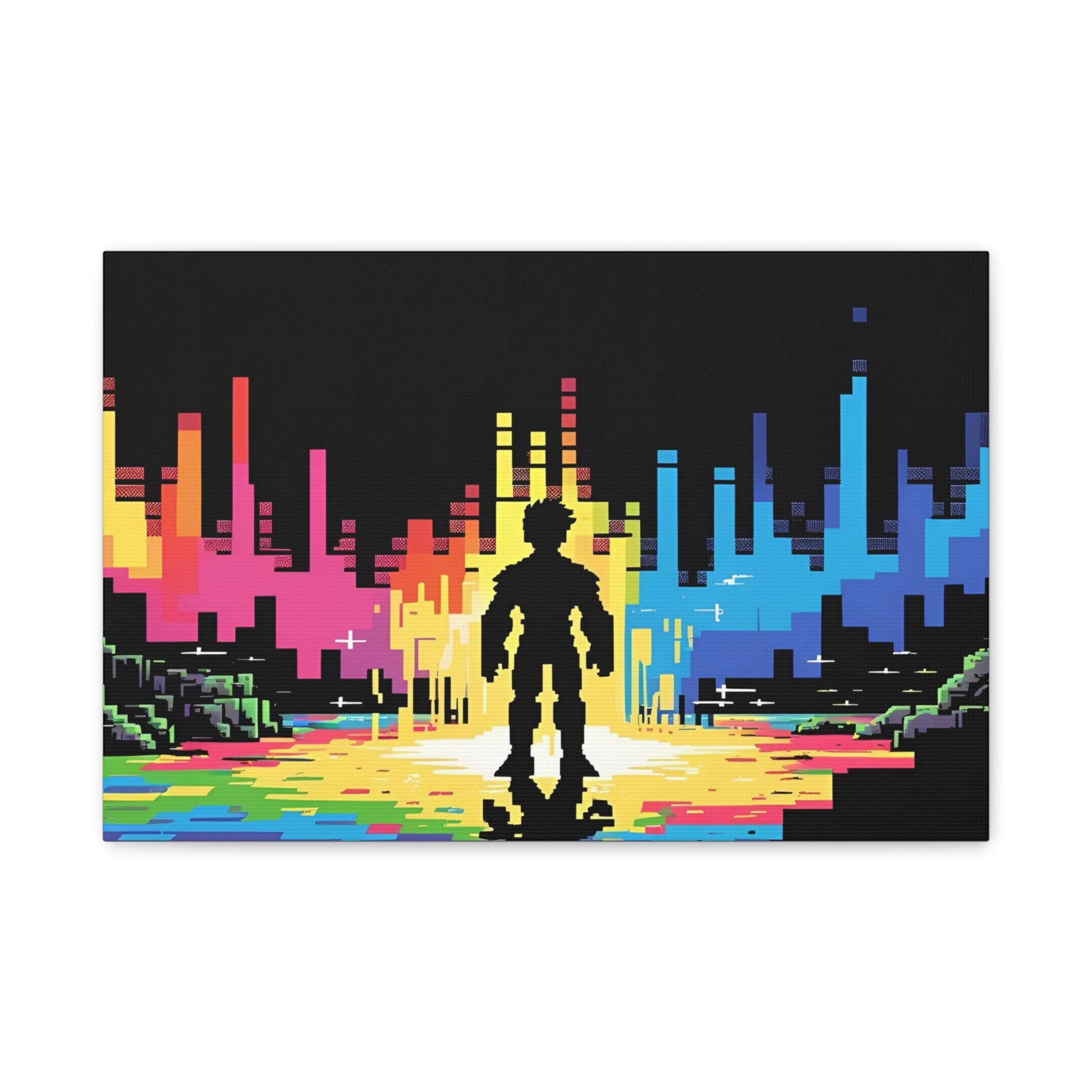 Pixel Series | Into The Light Canvas Wall Art - NEONPADS - Canvas