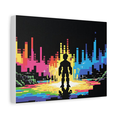 Pixel Series | Into The Light Canvas Wall Art - NEONPADS - Canvas