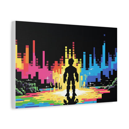Pixel Series | Into The Light Canvas Wall Art - NEONPADS - Canvas