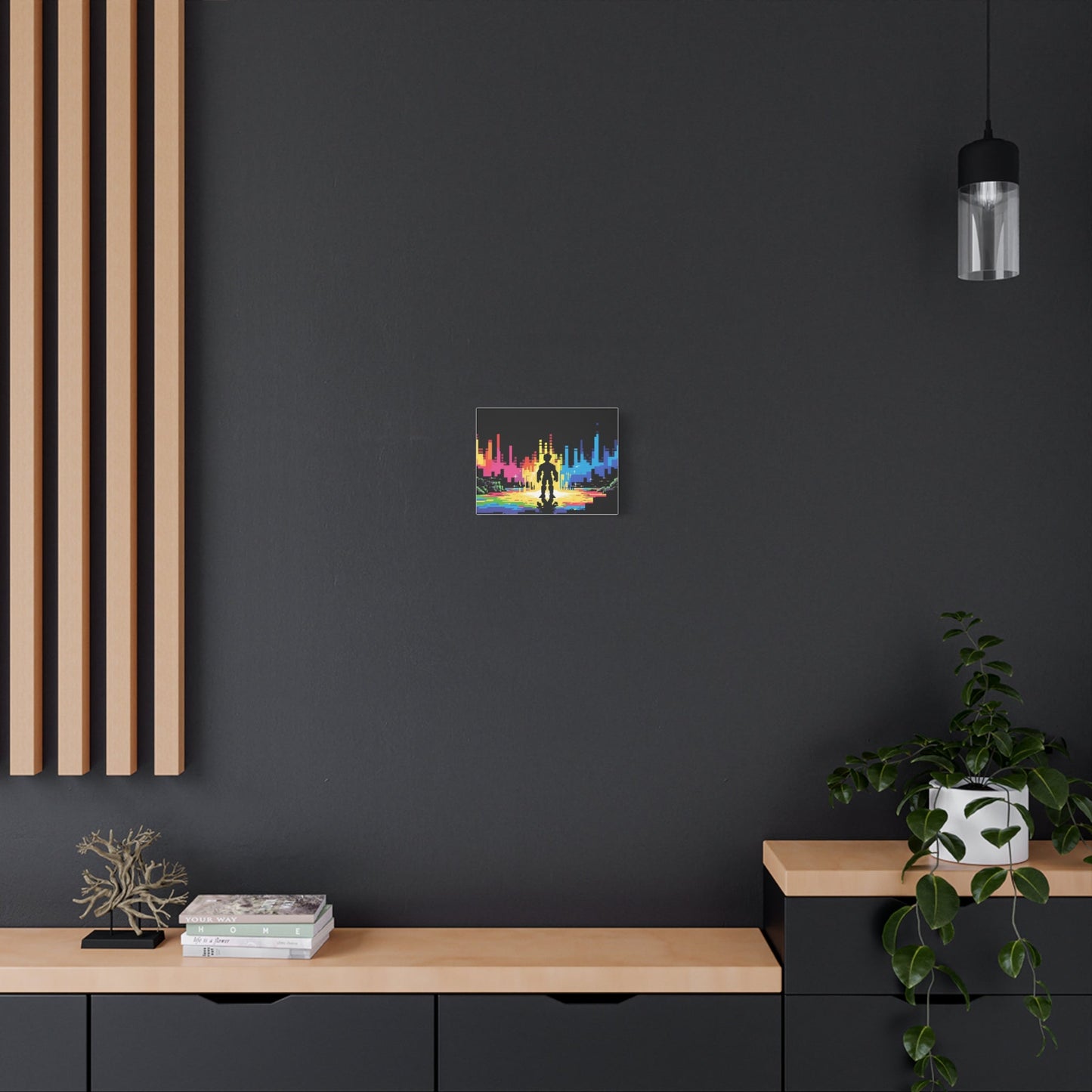 Pixel Series | Into The Light Canvas Wall Art - NEONPADS - Canvas