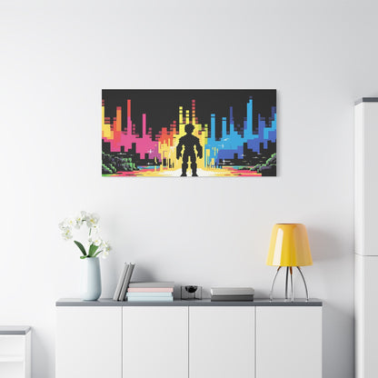 Pixel Series | Into The Light Canvas Wall Art - NEONPADS - Canvas