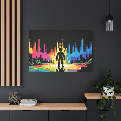 Pixel Series | Into The Light Canvas Wall Art - NEONPADS - Canvas