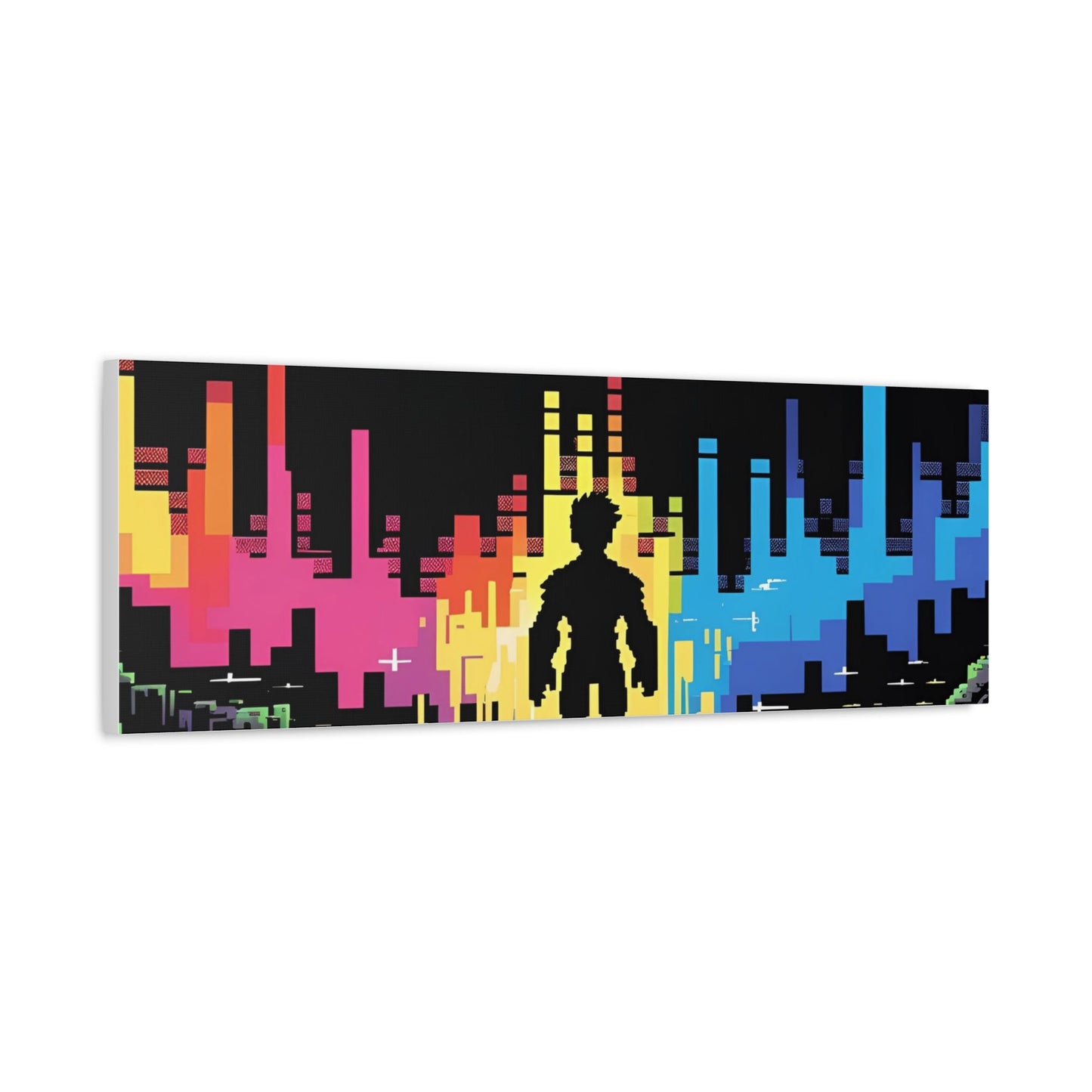 Pixel Series | Into The Light Canvas Wall Art - NEONPADS - Canvas