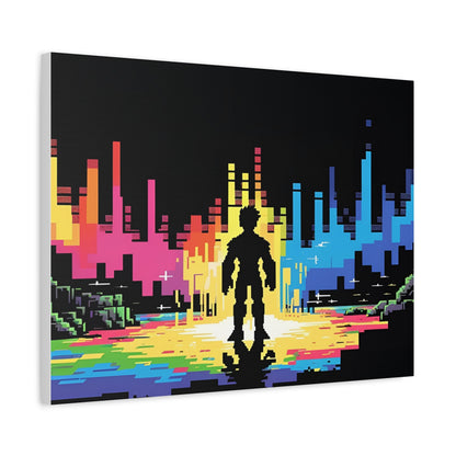 Pixel Series | Into The Light Canvas Wall Art - NEONPADS - Canvas