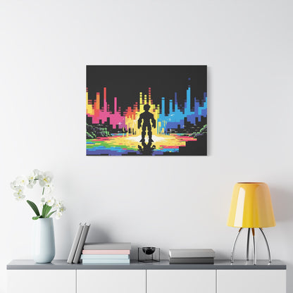 Pixel Series | Into The Light Canvas Wall Art - NEONPADS - Canvas