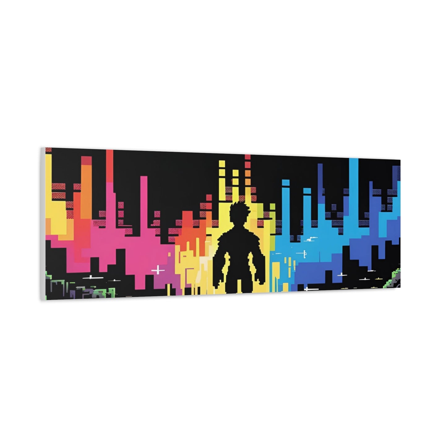 Pixel Series | Into The Light Canvas Wall Art - NEONPADS - Canvas