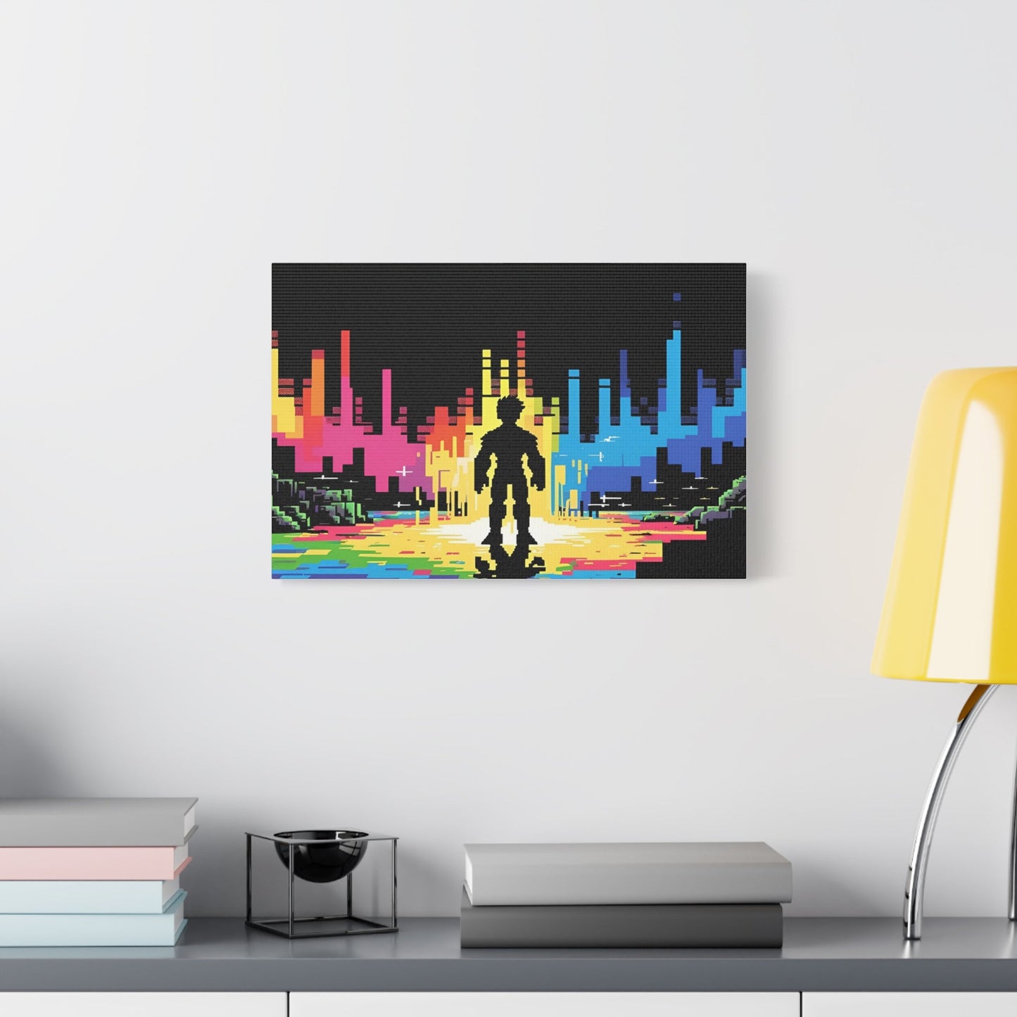 Pixel Series | Into The Light Canvas Wall Art - NEONPADS - Canvas