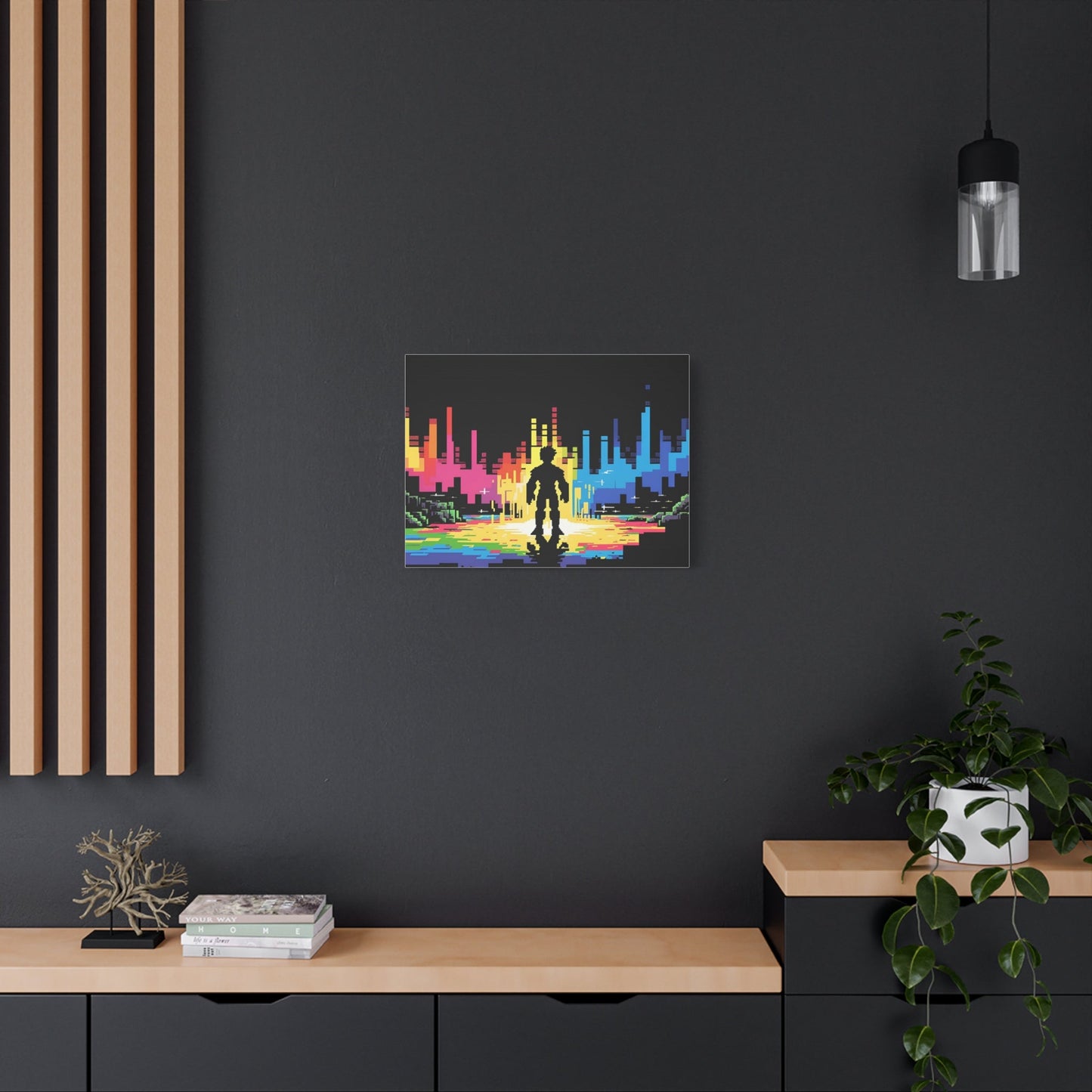Pixel Series | Into The Light Canvas Wall Art - NEONPADS - Canvas