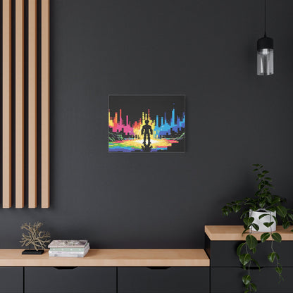 Pixel Series | Into The Light Canvas Wall Art - NEONPADS - Canvas