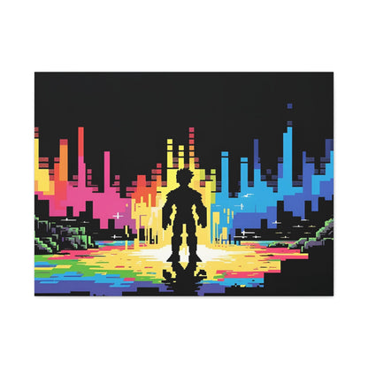 Pixel Series | Into The Light Canvas Wall Art - NEONPADS - Canvas