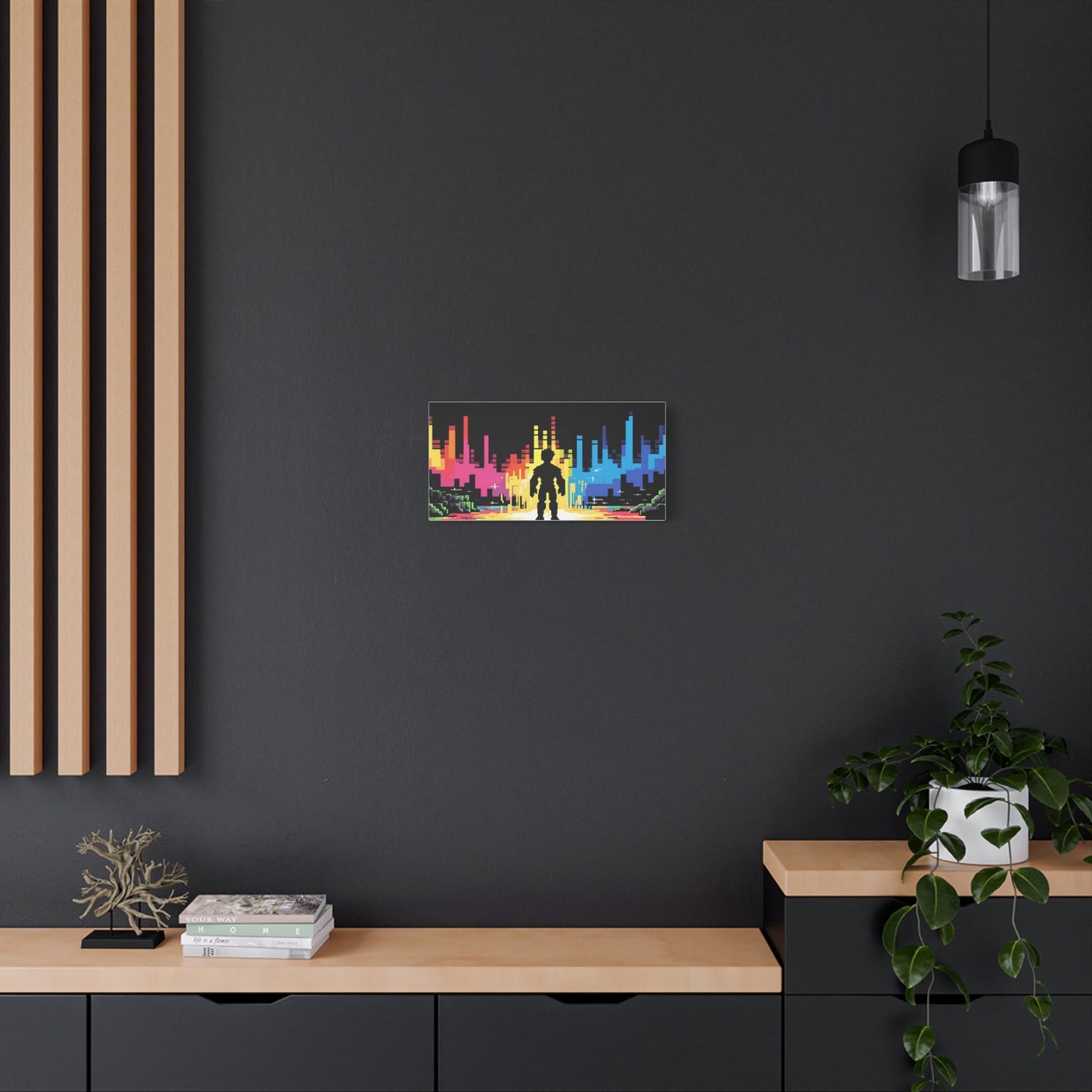 Pixel Series | Into The Light Canvas Wall Art - NEONPADS - Canvas