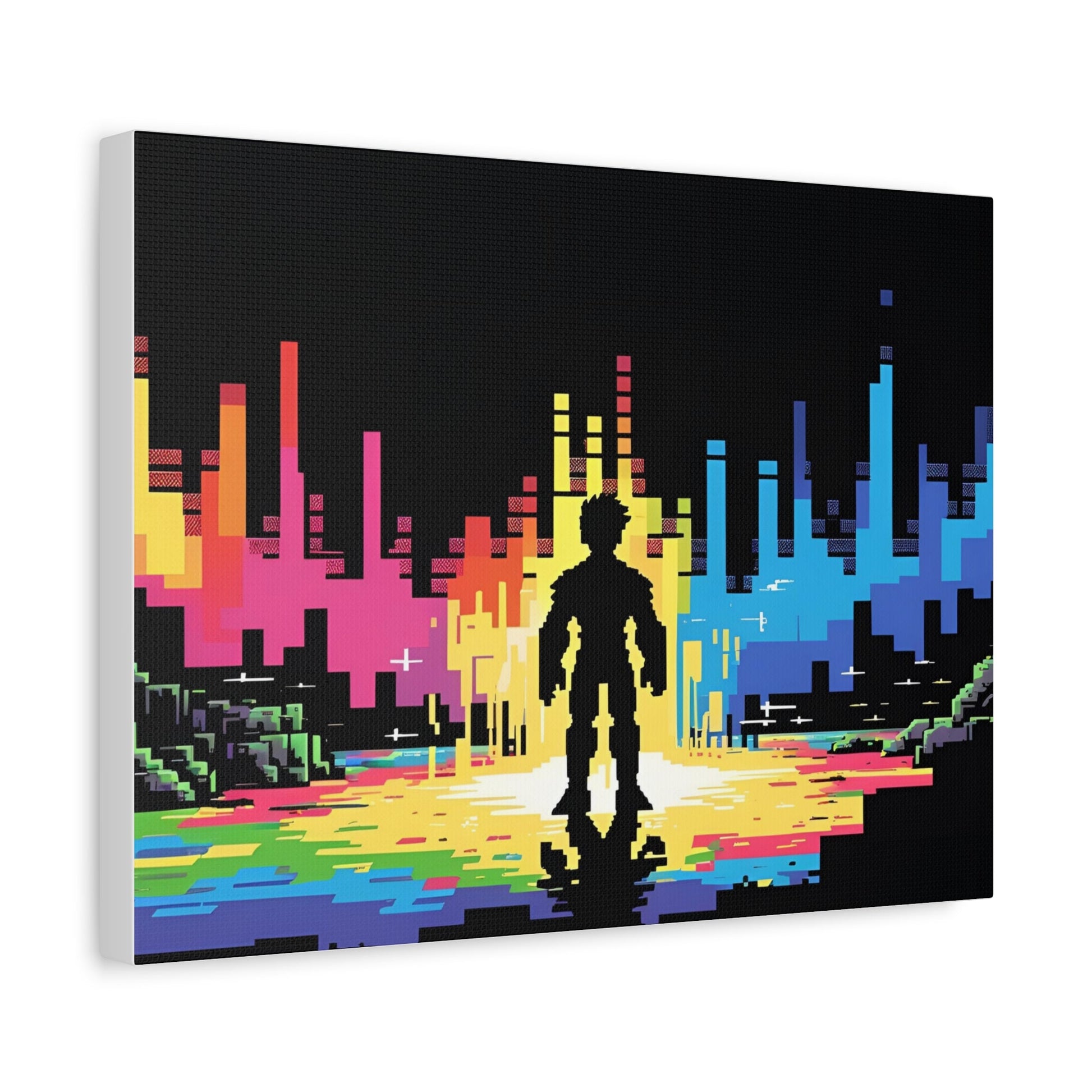 Pixel Series | Into The Light Canvas Wall Art - NEONPADS - Canvas