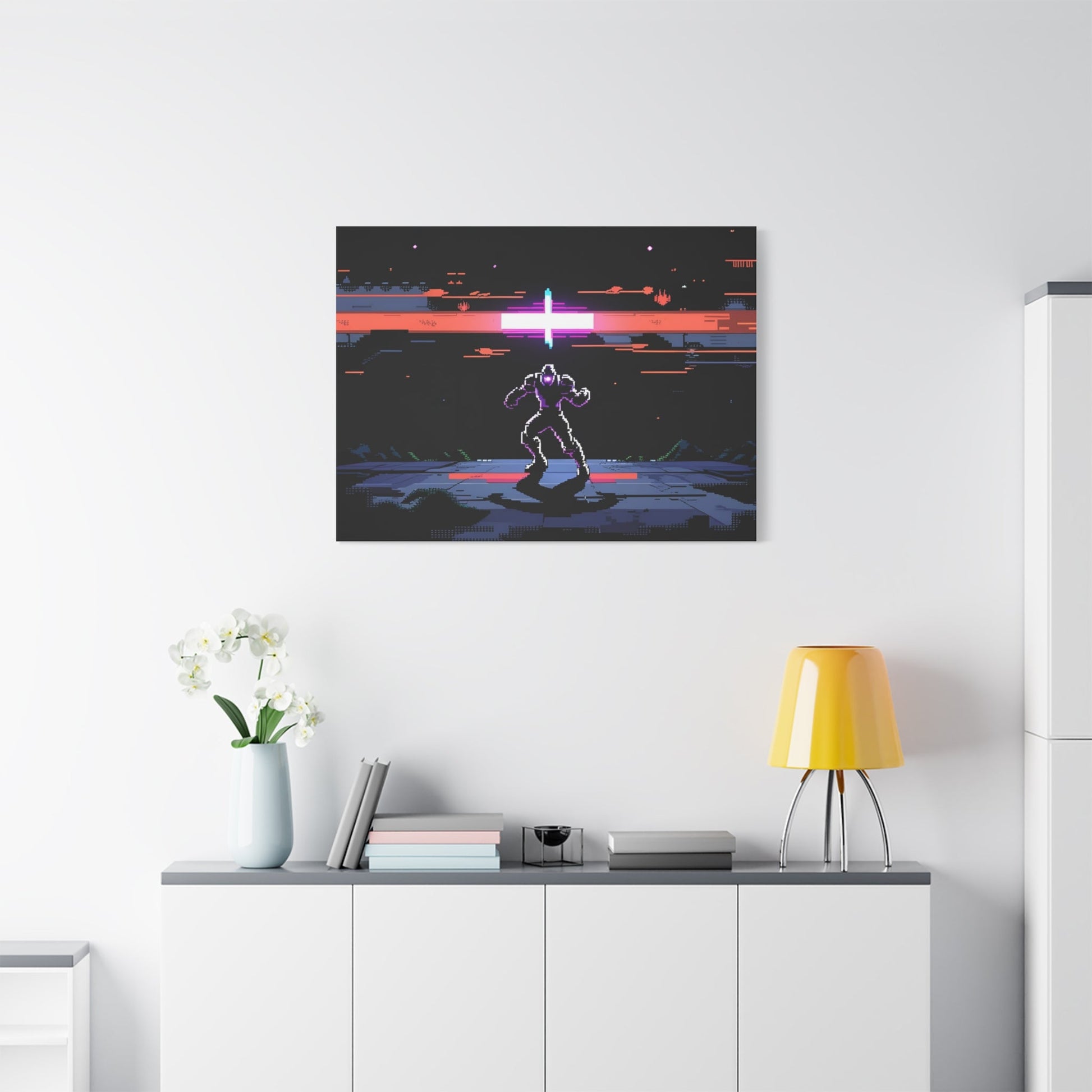 Pixel Series | Neon Standoff Canvas Wall Art - NEONPADS - Canvas