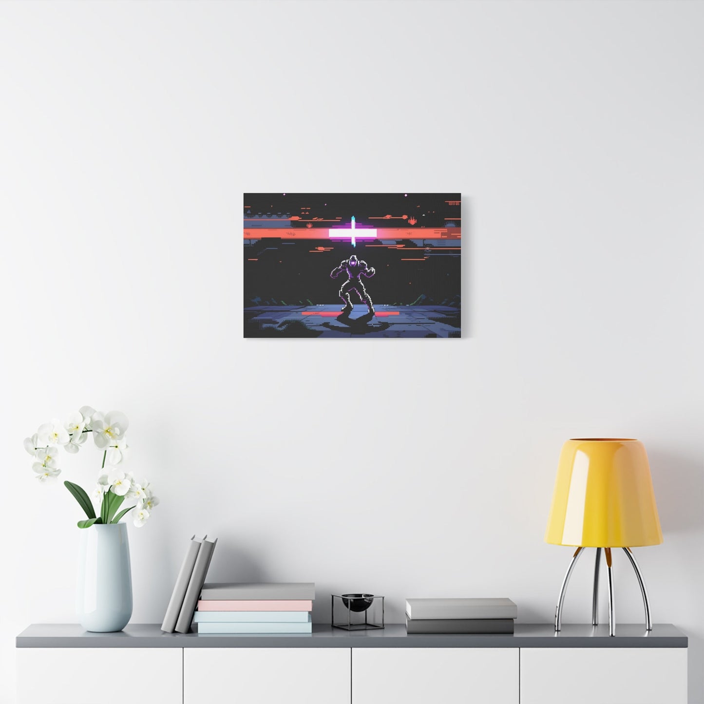 Pixel Series | Neon Standoff Canvas Wall Art - NEONPADS - Canvas