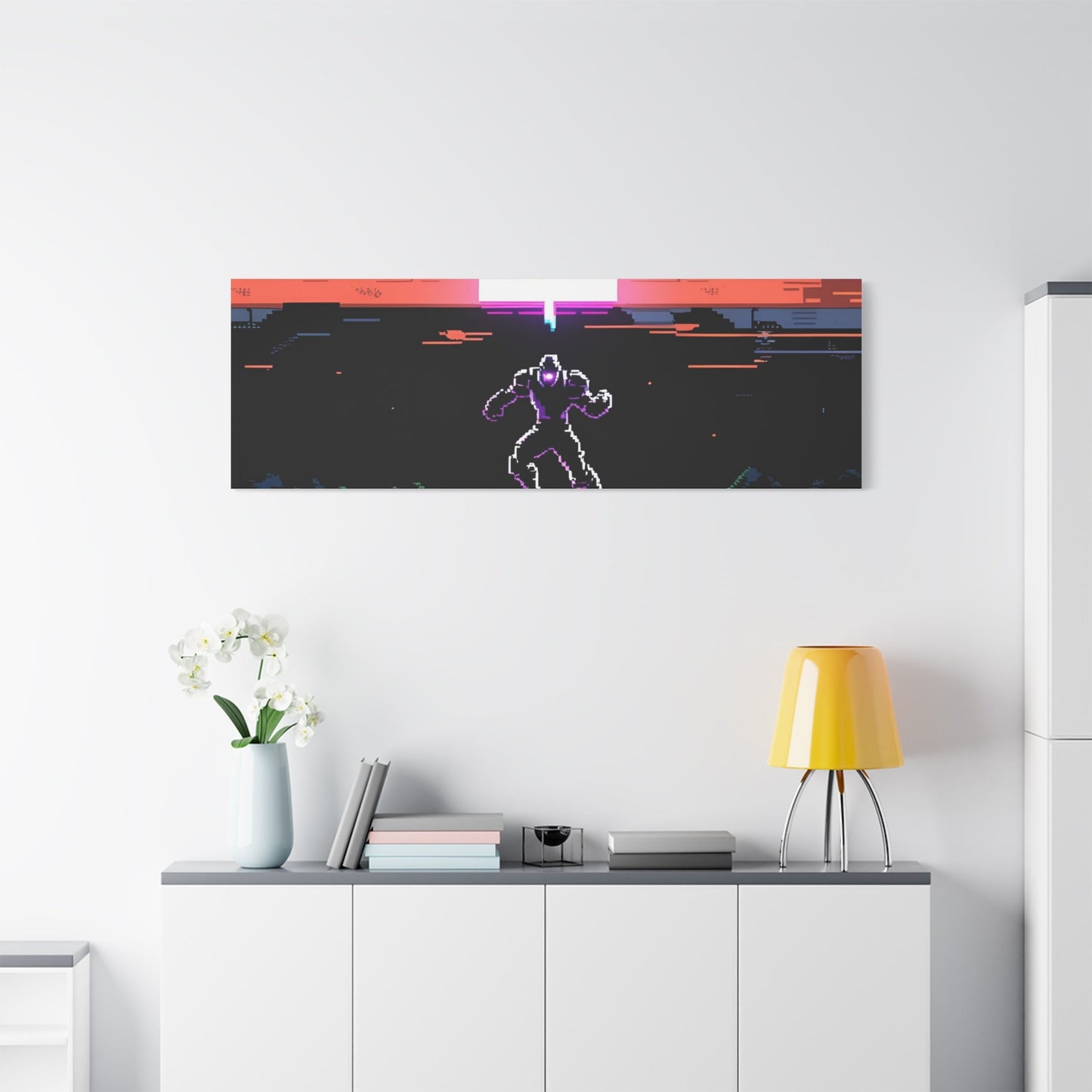 Pixel Series | Neon Standoff Canvas Wall Art - NEONPADS - Canvas