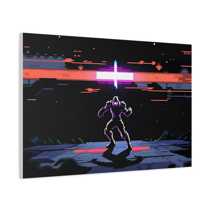 Pixel Series | Neon Standoff Canvas Wall Art - NEONPADS - Canvas
