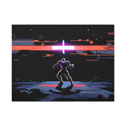 Pixel Series | Neon Standoff Canvas Wall Art - NEONPADS - Canvas