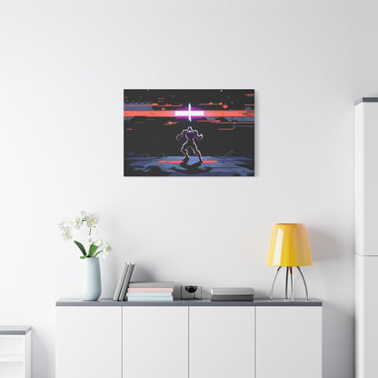 Pixel Series | Neon Standoff Canvas Wall Art - NEONPADS - Canvas