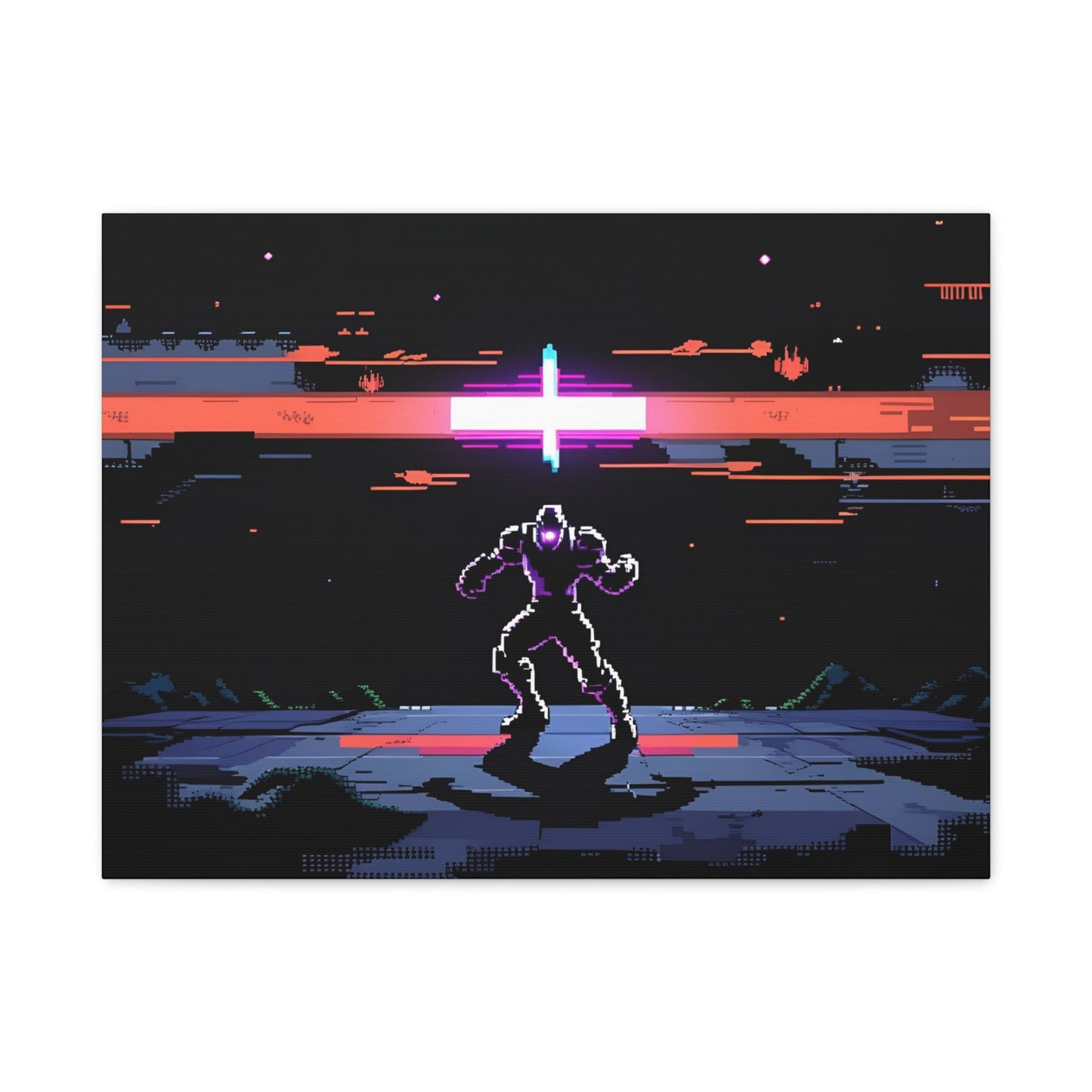 Pixel Series | Neon Standoff Canvas Wall Art - NEONPADS - Canvas