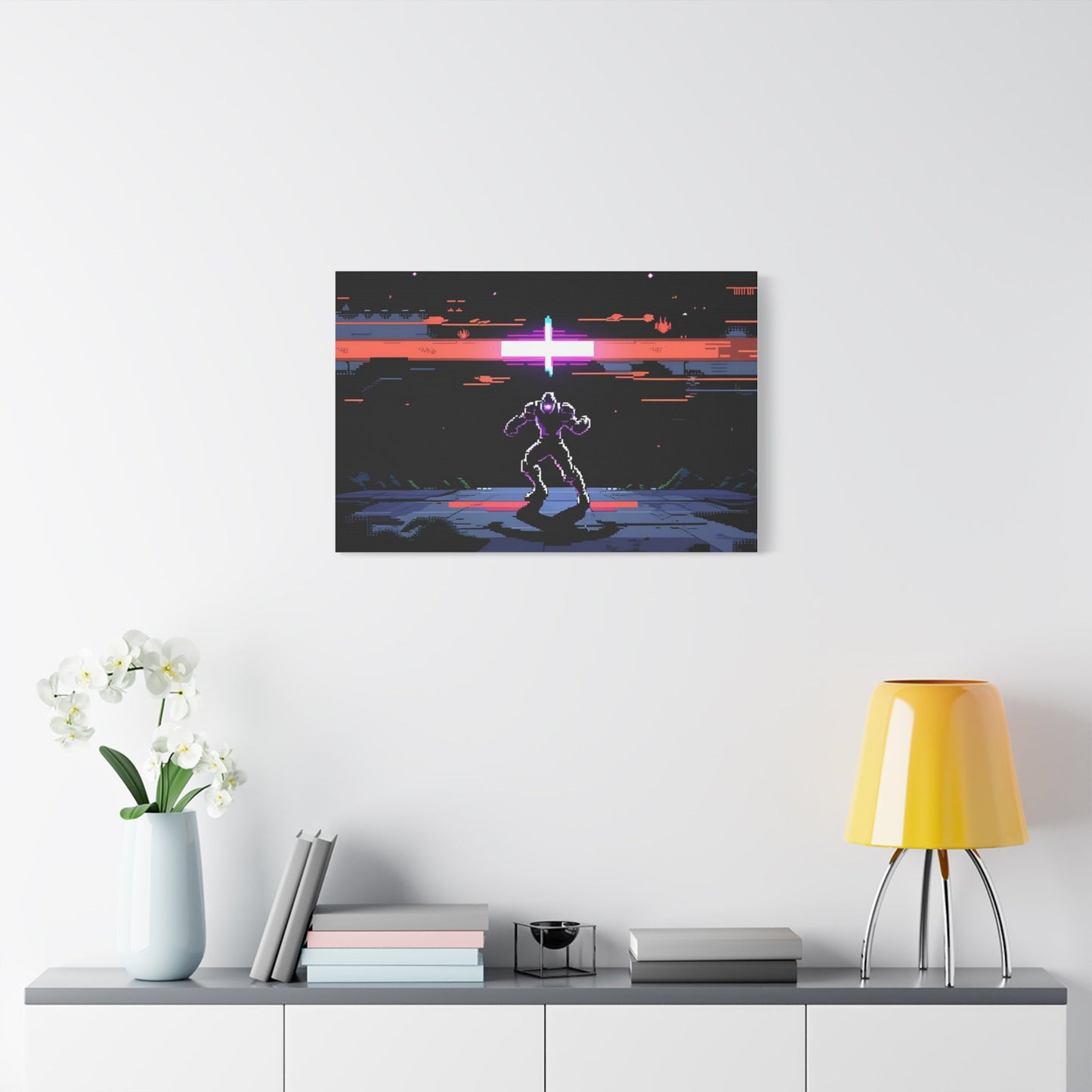 Pixel Series | Neon Standoff Canvas Wall Art - NEONPADS - Canvas