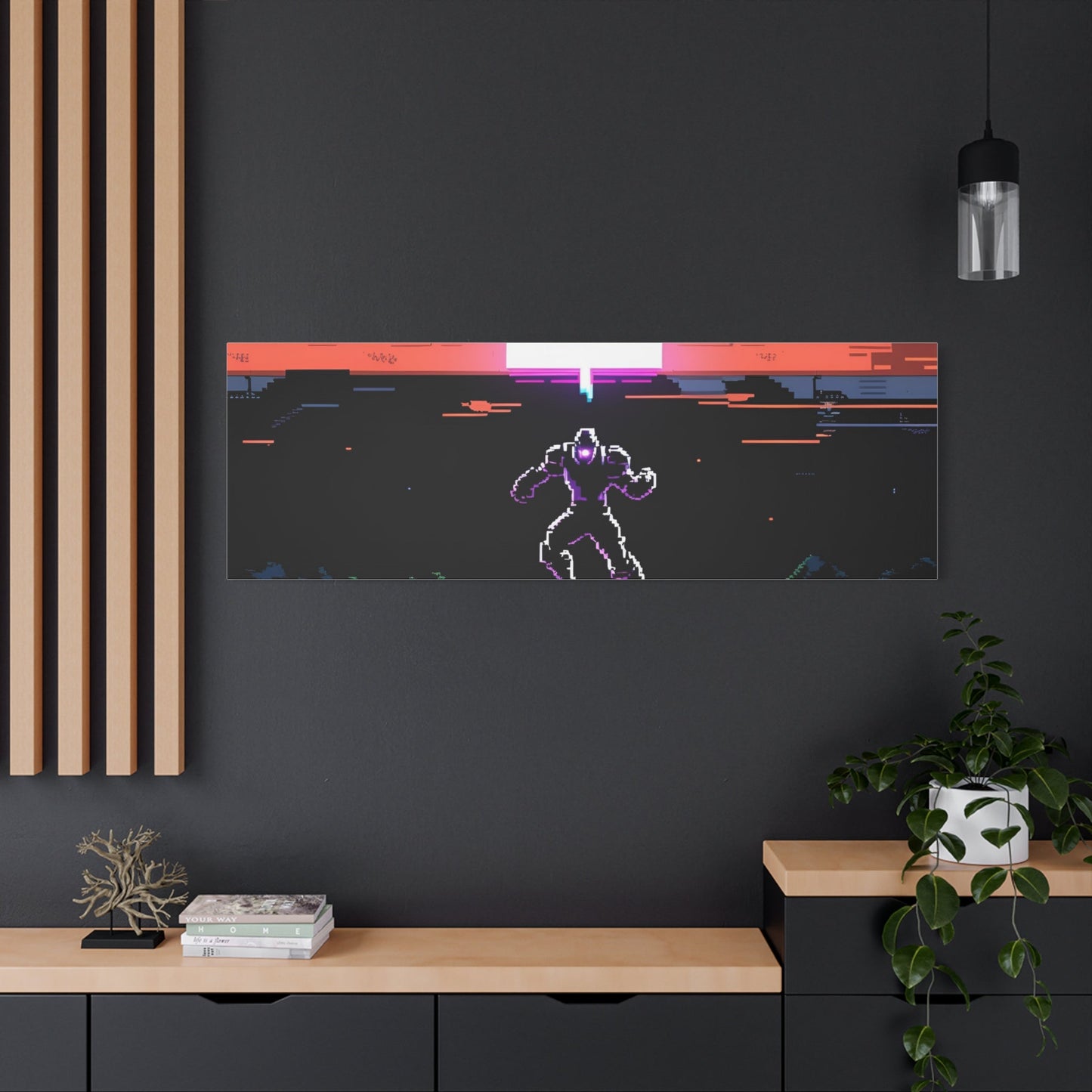 Pixel Series | Neon Standoff Canvas Wall Art - NEONPADS - Canvas
