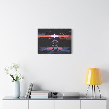 Pixel Series | Neon Standoff Canvas Wall Art - NEONPADS - Canvas