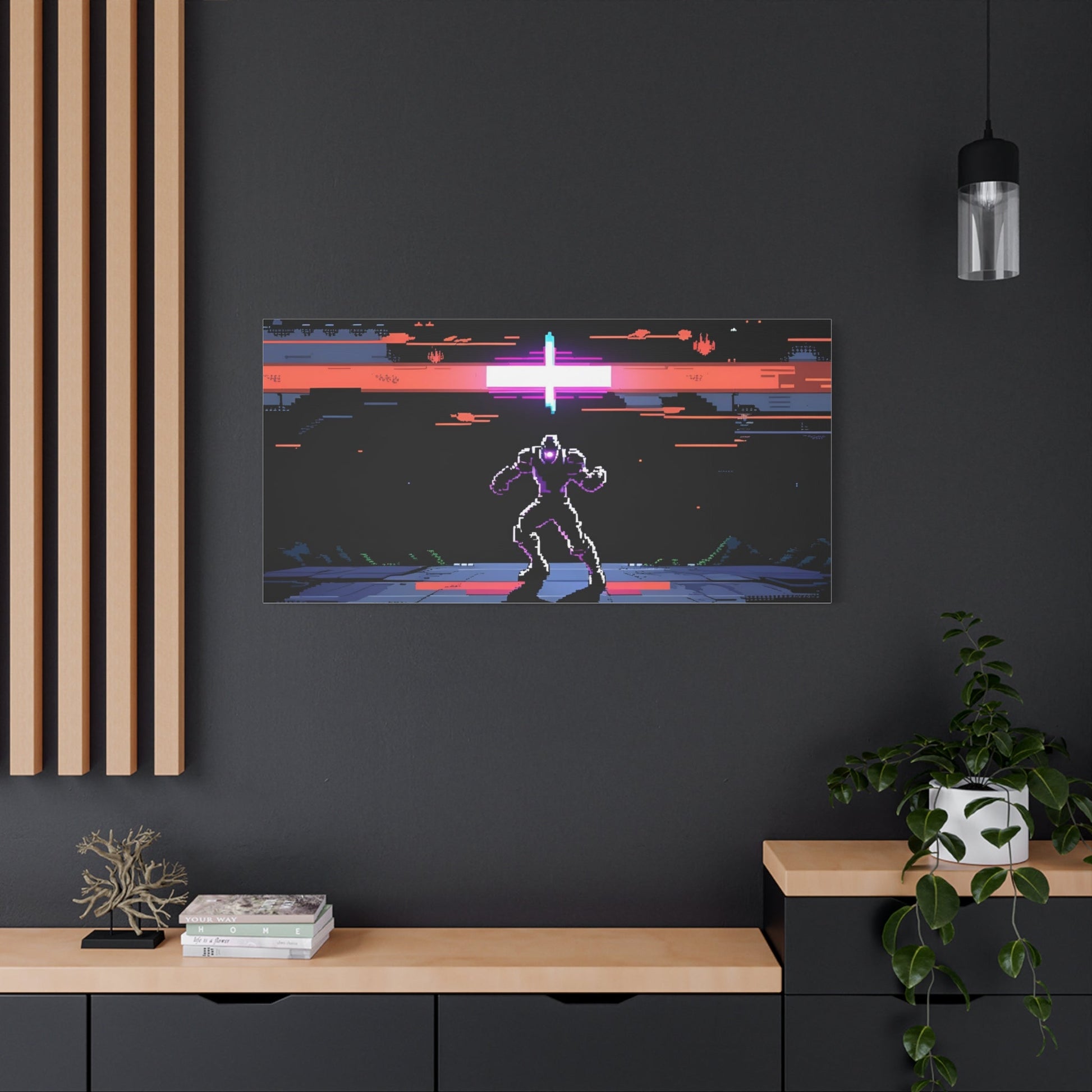 Pixel Series | Neon Standoff Canvas Wall Art - NEONPADS - Canvas