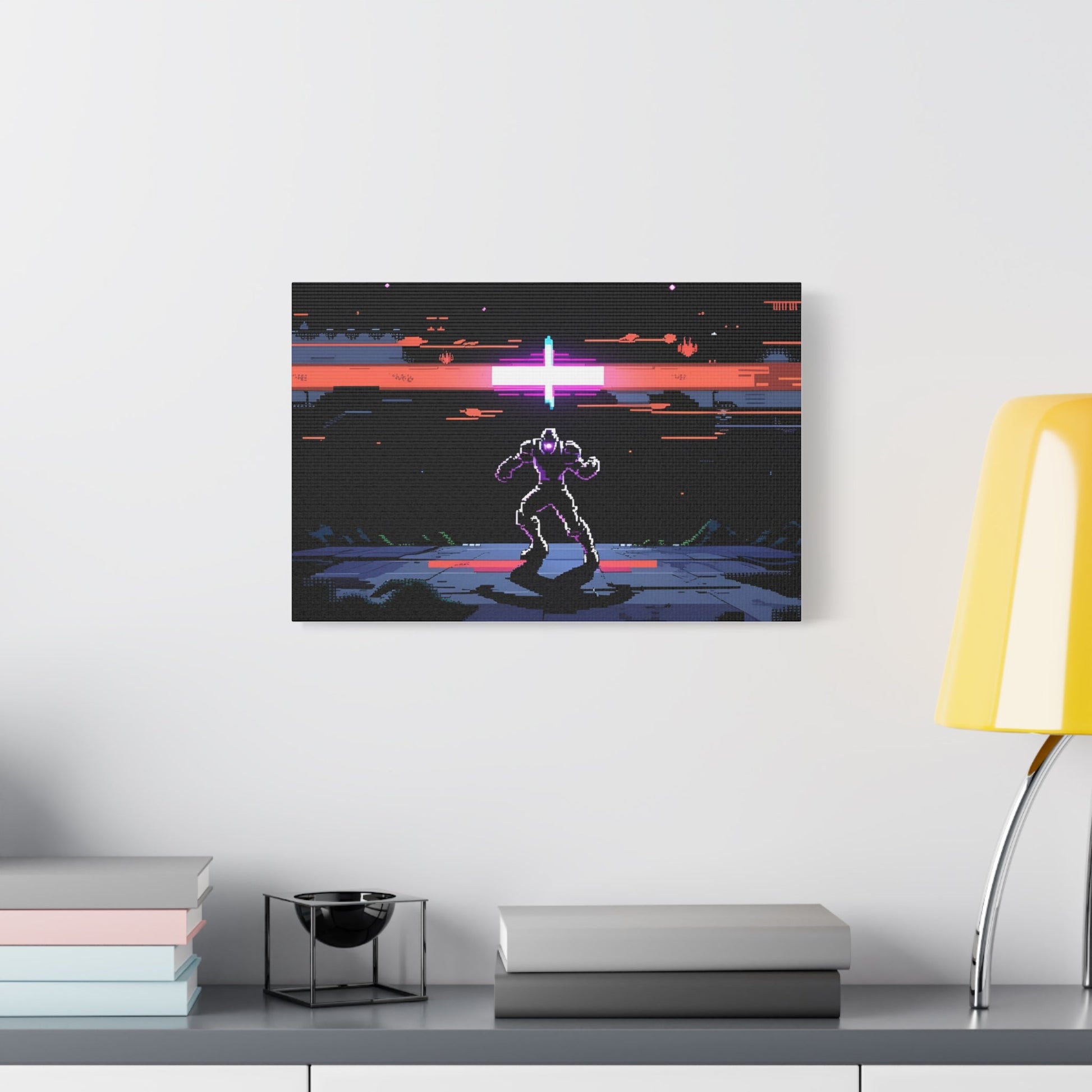 Pixel Series | Neon Standoff Canvas Wall Art - NEONPADS - Canvas