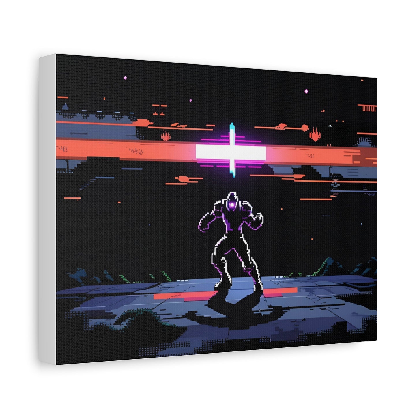 Pixel Series | Neon Standoff Canvas Wall Art - NEONPADS - Canvas