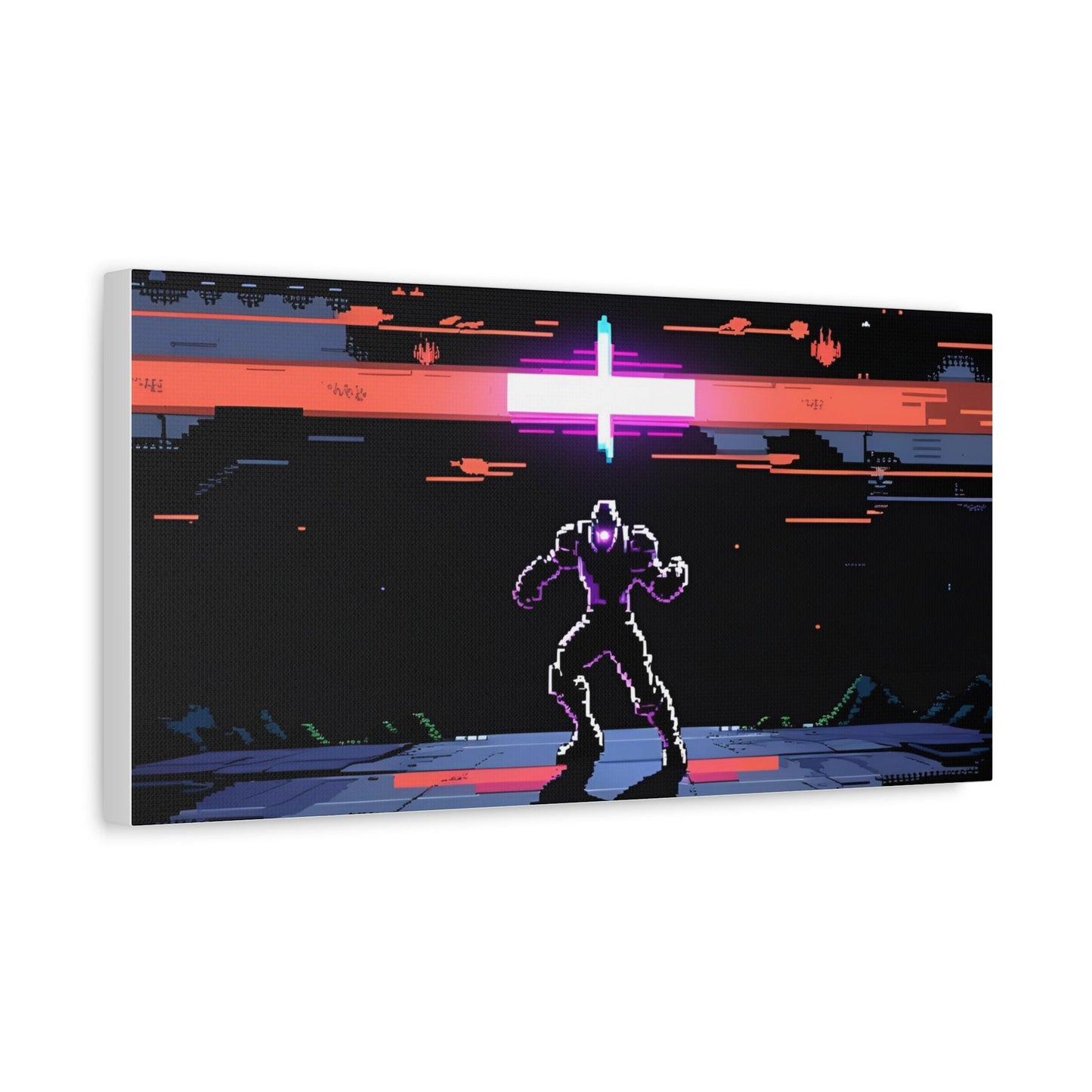 Pixel Series | Neon Standoff Canvas Wall Art - NEONPADS - Canvas