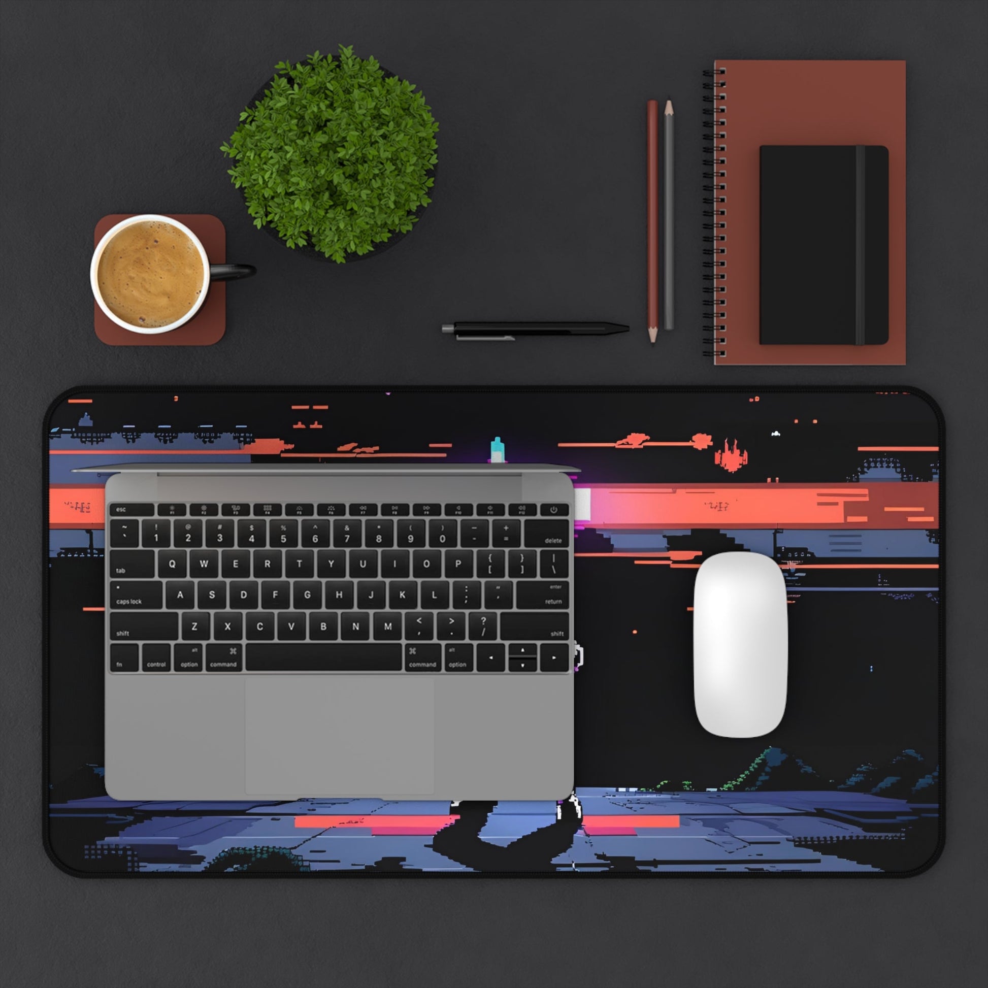 Pixel Series | Neon Standoff Desk Mat - NEONPADS - Home Decor